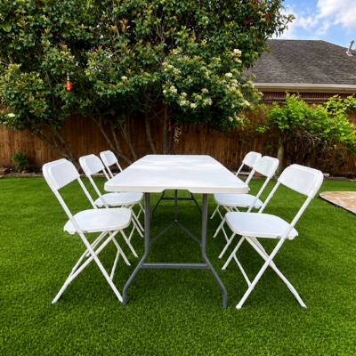 6 Ft Table and Chair Package Deal