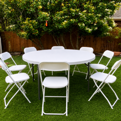 60-inch round table and Chair Package Deal